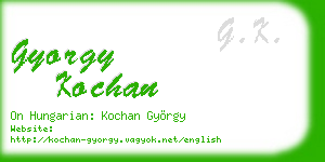 gyorgy kochan business card